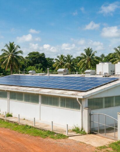 Rooftop solar plant on an agri-food processing site in Abidjan Rooftop solar plant on an agri-food processing site in Abidjan