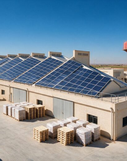 Solar plant on a manufacturing roof at Berrechid Solar plant on a manufacturing roof at Berrechid