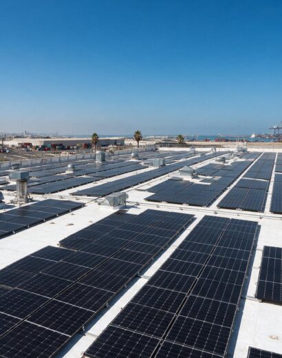 Rooftop solar plant on an industrial building in Casablanca Rooftop solar plant on an industrial building in Casablanca