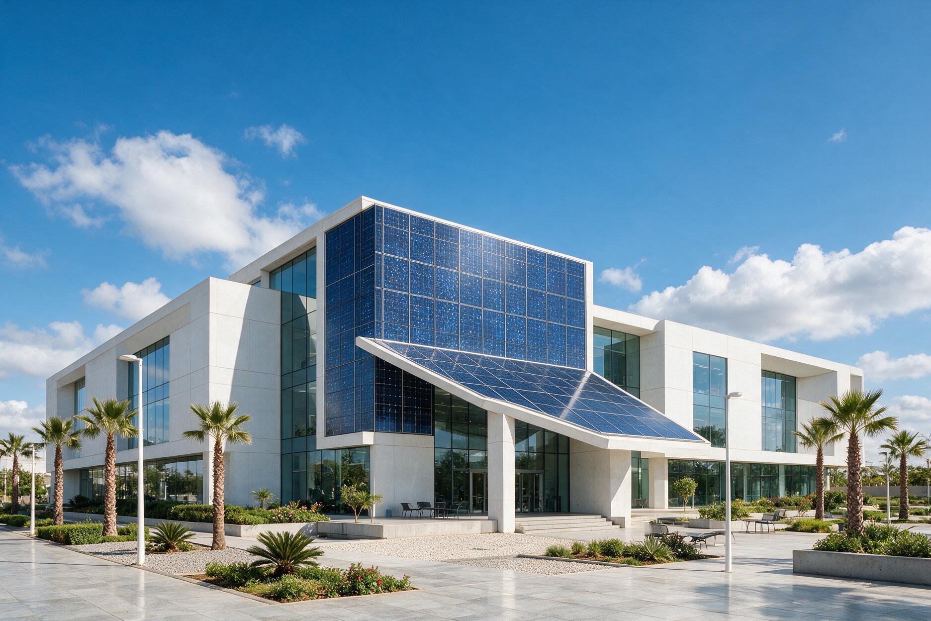 Building-integrated photovoltaic facade in Casablanca