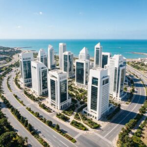Casablanca business district, Morocco